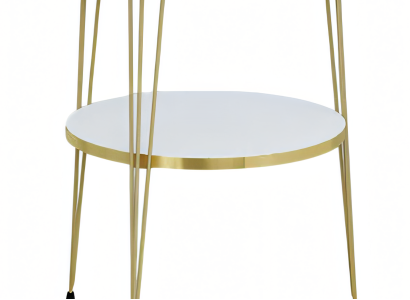 Beistelltisch Metall Weiß Modern Elegant