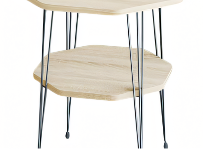 Beistelltisch aus Metall in Beige modern eleganter Stil