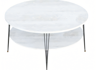 Weißer Holz-Couchtisch im modernen Design