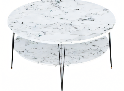 Weißer Holz-Couchtisch im modernen Stil