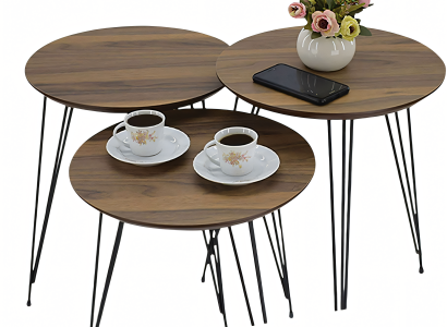 Eleganter Beistelltisch aus Holz in Braun für stilvolles Wohnen