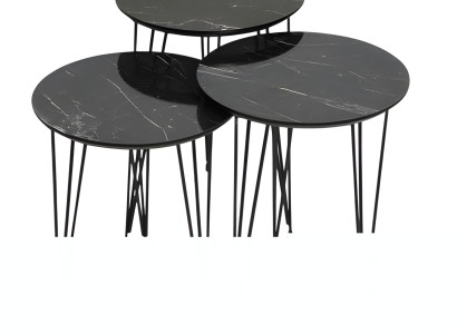 Schwarze Holztisch im modernen Design