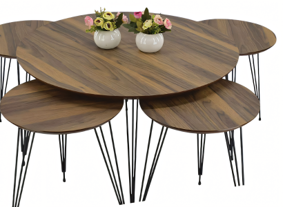 Eleganter brauner Holztisch mit stilvollem Design für Wohnzimmer