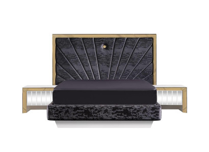 Elegantes weißes Schlafzimmermöbel-Set aus Holz mit modernen Design