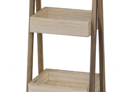 Regal mit Spiegel aus Holz in Braun – Elegantes Design für Zuhause