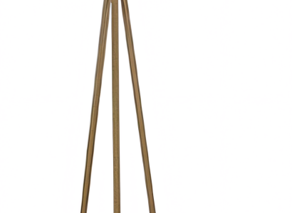 Elegante blaue Holz-Stehlampe im zeitlosen Design