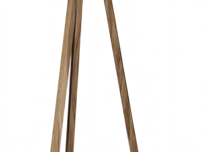 Elegante beige Stehlampe aus Holz im modernen Design