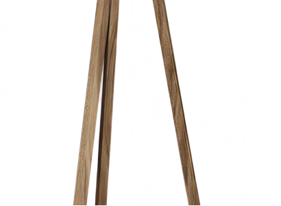 Moderne graue Holz-Stehlampe mit elegantem Design