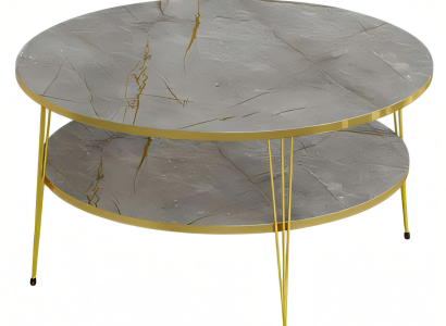 Moderner grauer Couchtisch aus Holz