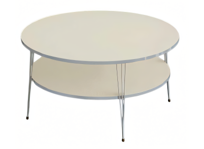 Eleganter Beigefarbener Couchtisch aus Holz mit modernem Design