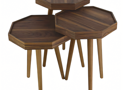 Eleganter Beistelltisch aus Holz in Braun für Wohnzimmer