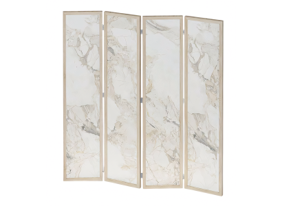 Eleganter Raumteiler in Beige aus MDF mit modernem Design