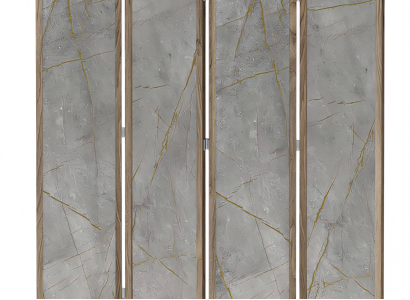 Moderner grauer Raumteiler aus MDF für stilvolle Wohnraumgestaltung