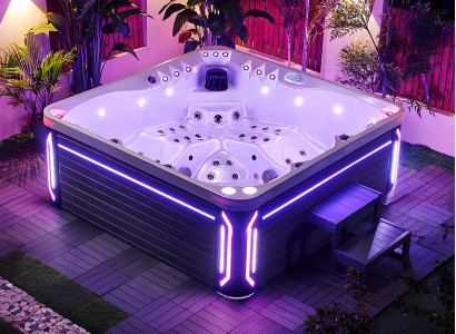 Whirlpool Blubberbad Hydromassagewanne Außenwhirlpool Whirlwanne 210x210 cm