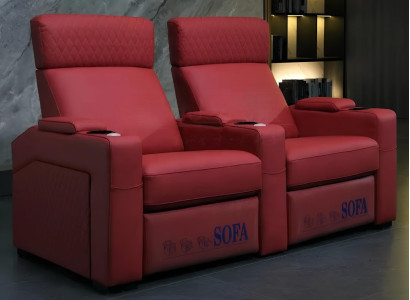 Kinosofa 2 Sitzer mit verstellbaren Armlehnen – Für maximalen Sitzkomfort.