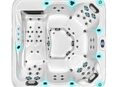 Massagebecken Außenwhirlpool Outdoor-Spa Whirlpool Whirlwanne 216x216 cm
