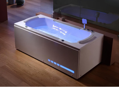 Massagebad Whirlpool Whirlwanne Hot Tub Blubberbad Hydromassagewanne 190x90 cm