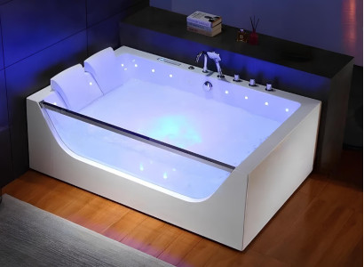 Whirlpool Whirlwanne Hydromassagewanne Blubberbad Spa-Bad Sprudelbad 180x120 cm