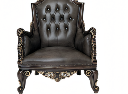 Moderner brauner Ledersessel stilvoll und elegant