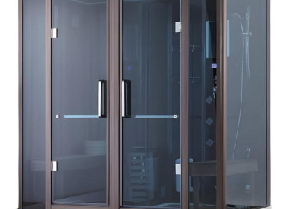 Dampfbadkabine Sauna-Duschkombination Saunakabine Wellnessdusche 200x130 cm