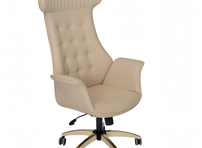 Beiger Holz Bürostuhl im eleganten Design