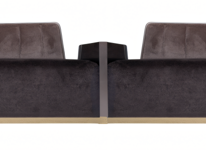 Elegantes braunes Stoffsofa für Wohnzimmer und Arbeitszimmer