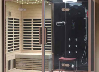 Sauna Saunakabine Multifunktionsdusche Dusch-Sauna-Kombination 200x120 cm