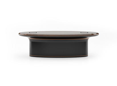 Brauner Holz-Konferenztisch modern elegant robust