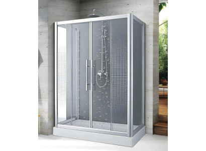 Duschkabine Duschbox Glasdusche Duschabtrennung Komfortdusche 130x100 cm