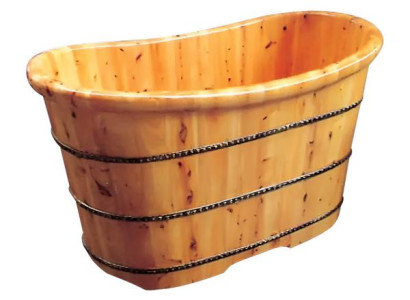 Badewanne Holzbadewanne Holzzuber Bad Entspannungsbad Badezuber 120x65 cm