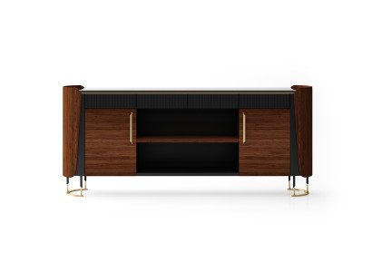 Elegante braune Holz-Konsole im modernen Design