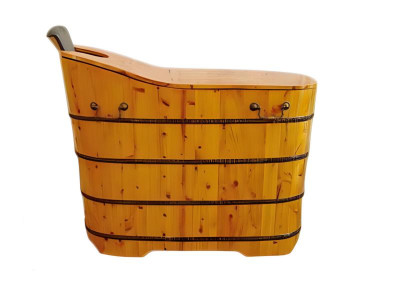 Badewanne aus Holz Holzbadewanne Badezuber Wellnesszuber Fitovanna 110x58 cm