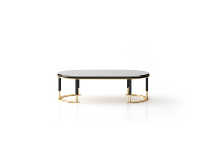 Moderner schwarzer Glastisch in elegantem Design