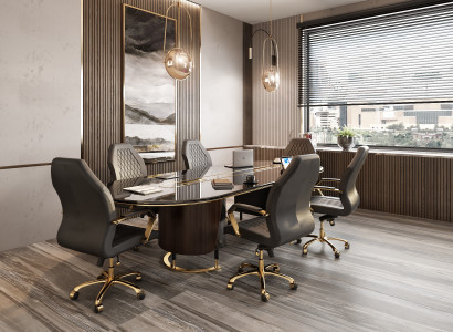 Schreibtisch in Schwarz aus Holz mit modernem Design