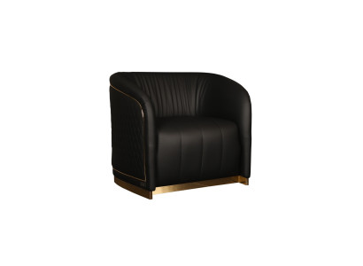 Moderner schwarzer Ledersessel im eleganten Design