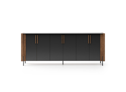 Schwarze Holz-Konsole modern, elegantes Design, vielseitig, langlebig