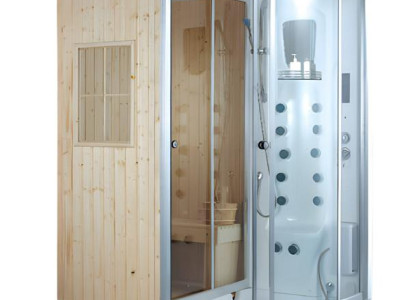 Sauna-Duschkombination  Heim-Spa-Kombination Hydromassagedusche 170x110 cm