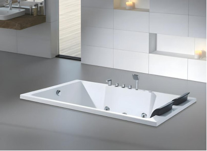 Whirlpool Massagebadewanne Spa-Bad Sprudelbad Einbaubadewanne 180x120 cm