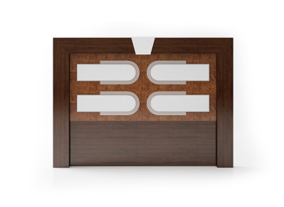 Moderne Schrankwank Elegante Arbeitszimmer Holzfurnier Edle Möbel