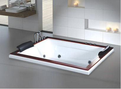 Whirlwanne Whirlpool Blubberbad Hydromassagewanne Spa-Bad 180x150 cm