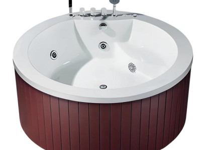 Whirlwanne Hydromassagewanne Whirlpool Blubberbad Spa-Bad Sprudelbad 150x150 cm