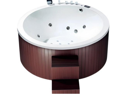 Whirlwanne Whirlpool Blubberbad Hydromassagewanne Spa-Bad 200x200 cm