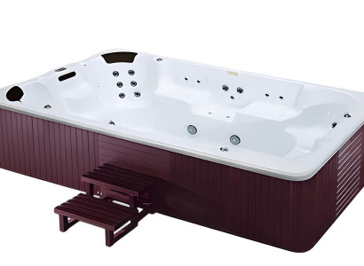 Whirlwanne Hydromassagewanne Blubberbad Whirlpool Spa-Bad 360x230cm