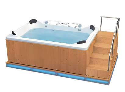 Hydromassagewanne Massagebecken Whirlpool Blubberbad Spa-Bad 356x202 cm