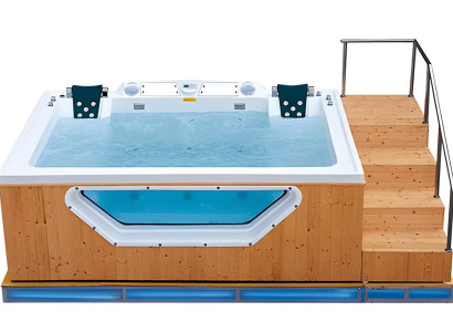 Relaxpool Sprudelbad Spa Whirlpool Hydromassagewanne Massagebad 356x202 cm