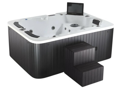 Whirlwanne Whirlpool Blubberbad Hydromassagewanne Spa-Bad Sprudelbad 215x160 cm