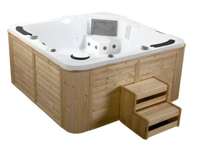 Spa Whirlpool Whirlwanne Massagebecken Sprudelbad Hydromassagewanne 200x200 cm