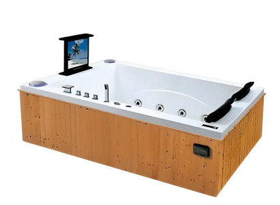 Whirlwanne Whirlpool Blubberbad Hydromassagewanne Spa-Bad 186x150 cm