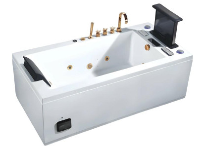 Whirlwanne Hydromassagewanne Whirlpool Blubberbad Spa-Bad Sprudelbad 185x90 cm