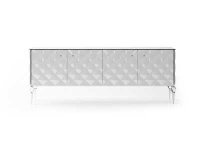 Weiße Konsole aus Holz modern, elegante Design für Wohnzimmer und Flur